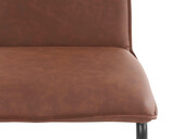 Freischwinger Jayne (Set, 2 St), Esszimmerstuhl, Bezug in Lederoptik, Metallgestell in schwarz, Sitzhöhe 46 cm Sitz in Cognac