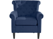 Coryn TV-Sessel  (1-St), Sitzkissen, Sitz gepolstert, Gestell aus Massivholz, Sitzhöhe 50 cm in blau