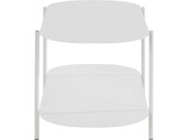 Couchtisch Joey Wohnzimmertisch aus Metall, oval, Breite 100 cm in weiß