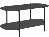 Couchtisch Joey Wohnzimmertisch aus Metall, oval, Breite 100 cm in schwarz