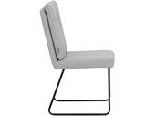 Esszimmerstuhl Jim (Set, 2 St), Polsterstuhl, Kufengestell aus Metall, Sitzhöhe 49 cm in hellgrau
