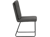 Esszimmerstuhl Jim (Set, 2 St), Polsterstuhl, Kufengestell aus Metall, Sitzhöhe 49 cm in anthrazit