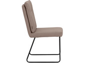 Esszimmerstuhl Jim (Set, 2 St), Polsterstuhl, Kufengestell aus Metall, Sitzhöhe 49 cm in Cappuccino