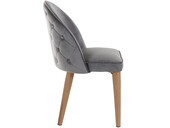Stuhl Lillian 2 St, Metalbeine foliert in anthrazit velvel