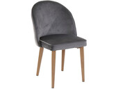Stuhl Lillian 2 St, Metalbeine foliert in anthrazit velvel