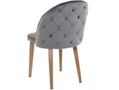Stuhl Lillian 2 St, Metalbeine foliert in anthrazit velvel