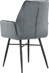 Esszimmerstuhl Kenzo (2 St), Sitz gepolstert, mit horizontale Nähten am Rücken, Sitzhöhe 52 cm in grau