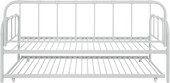 Metallbett Lattenrost, ausziehbare Schlafffläche, Liegefläche in white 90 x 200 cm
