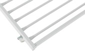 Metallbett Lattenrost, ausziehbare Schlafffläche, Liegefläche in white 90 x 200 cm