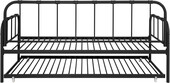 Metallbett Lattenrost, ausziehbare Schlafffläche, Liegefläche in schwarz 90 x 200 cm