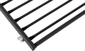 Metallbett Lattenrost, ausziehbare Schlafffläche, Liegefläche in schwarz 90 x 200 cm