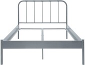Metallbett Lattenrost, ausziehbare Schlafffläche, Liegefläche in grau 90 x 200 cm