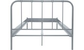 Metallbett Lattenrost, ausziehbare Schlafffläche, Liegefläche in grau 90 x 200 cm