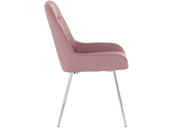 2er-Set Esszimmerstühle JONAS Webstoff Bezug in rosa