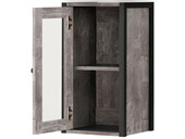 1-trg. Hängeschrank CLARA mit Glaseinsatz, betonfarben