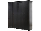 4-trg. Kleiderschrank MAISY aus Kiefer massiv, havana