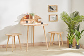 Esstisch TIDY 120 cm aus Massivholz in natur