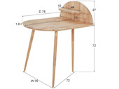 Esstisch TIDY 120 cm aus Massivholz in natur