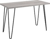 Schreibtisch Owen MDF, Hairpin Metallbeine, Breite 101,5 cm in eichengrau