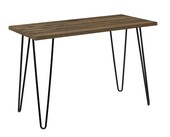 Schreibtisch Owen MDF, Hairpin Metallbeine, Breite 101,5 cm in walnuss
