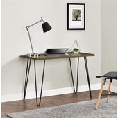 Schreibtisch Owen MDF, Hairpin Metallbeine, Breite 101,5 cm in walnuss