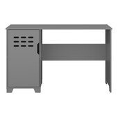 Schreibtisch LILO mit Tür in grau, modernes Design