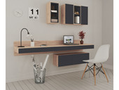 Hängeschrank LINUS mit 2 Schubladen, 1 Klappe, Breite 120 cm