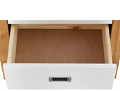 Highboard KARA Kiefer massiv in weiß & gebeizt geölt