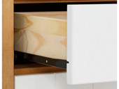 Highboard KARA Kiefer massiv in weiß & gebeizt geölt