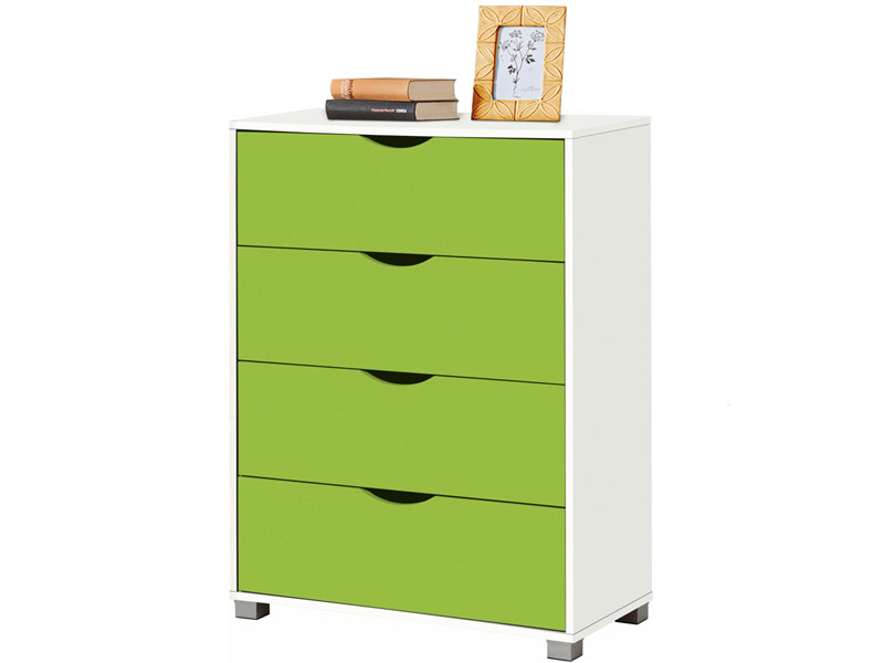 Kommode Nelson Breite 75 Cm Aus Fsc Holz In Weiss Und Grun Loft24 De