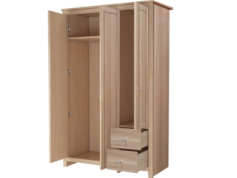 Kleiderschrank EMILY 3-türig aus Spanplatte eiche - Loft24.de