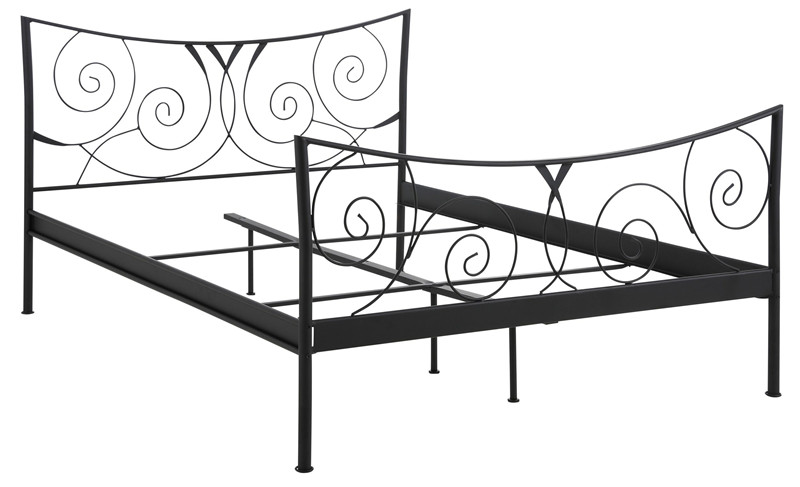 Metallbett ROSE 180x200 cm in schwarz - Loft24.de