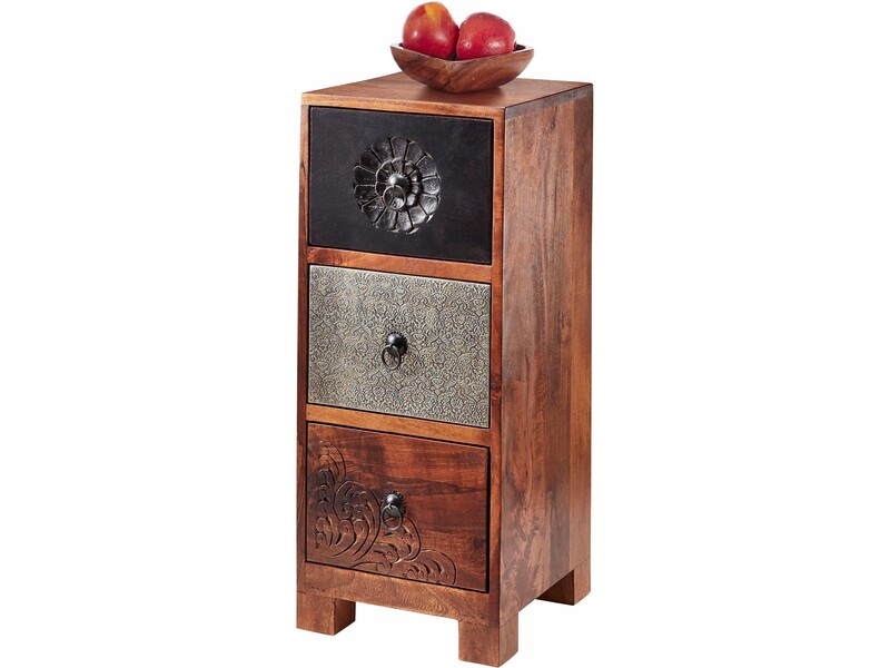 Kommode MOLLY aus Akazie mit 3 Schubladen, Breite 30 cm - Loft24.de