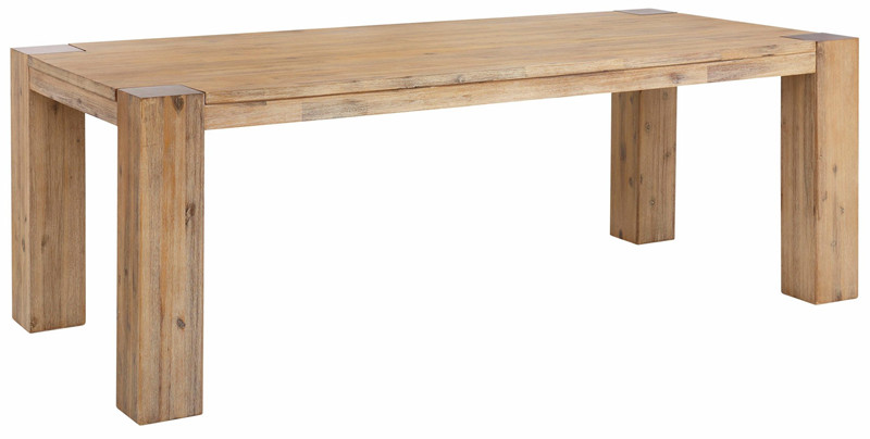 Esszimmertisch MARIE aus Akazie massiv in cream, 180 cm - Loft24.de