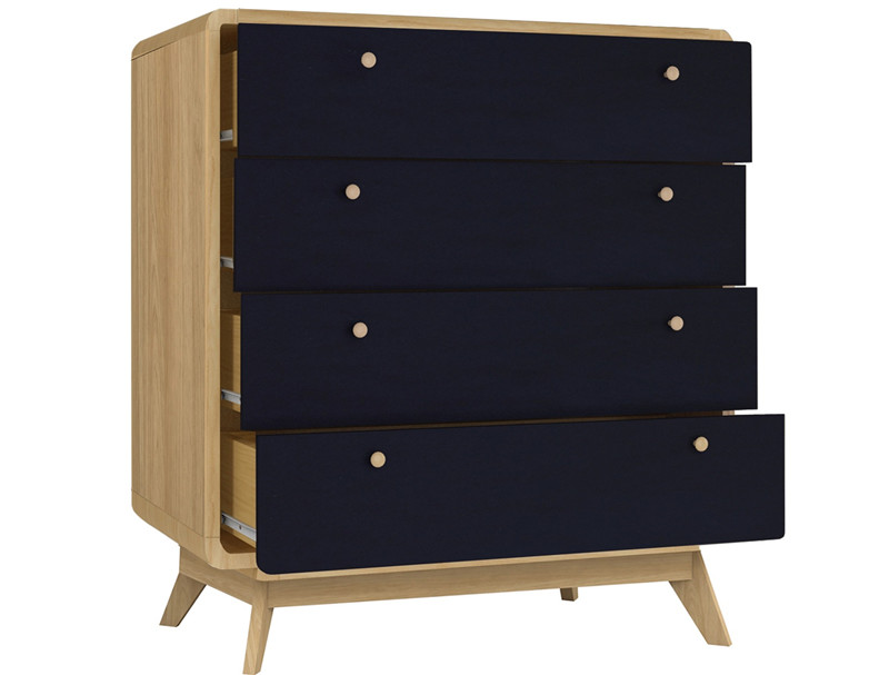 3-tlg. Schlafzimmer-Set CARMEN in schwarz/eiche - Loft24.de