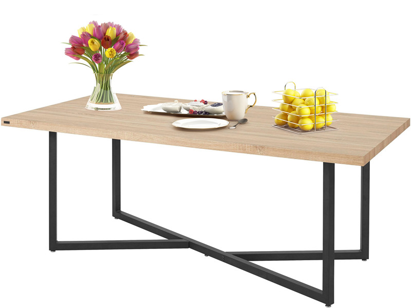 Esstisch ROMY mit Metallgestell in schwarz, Breite 200 cm - Loft24.de