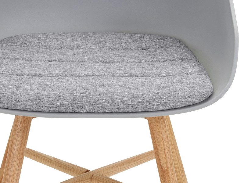 2er-Set Esszimmerstuhl KENNY im Skandinavischen Design, grau - Loft24.de