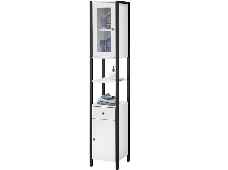 2 Trg Badezimmer Hochschrank Clara In Weiss Hohe 180 Cm Loft24 De