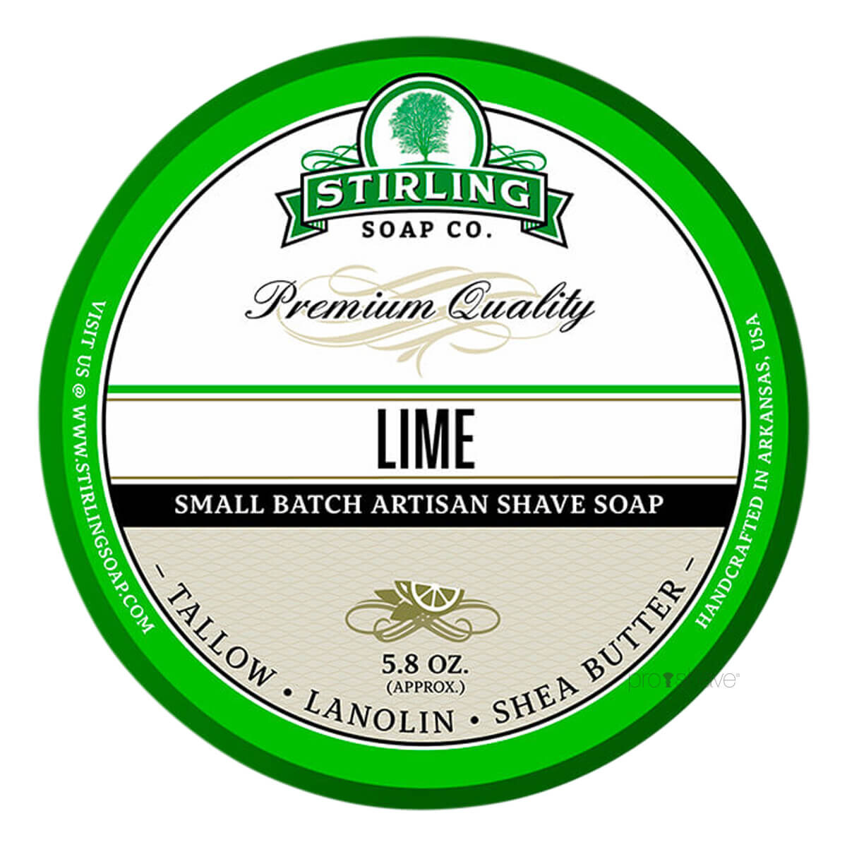Stirling Soap Co. Barbersæbe, Lime, 170 ml.