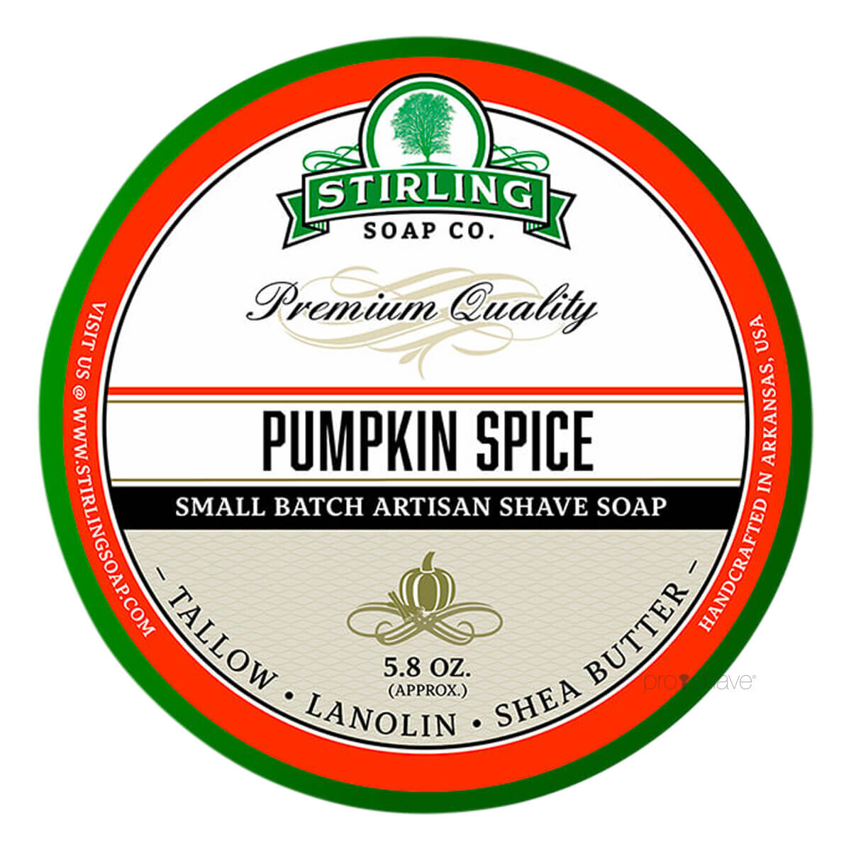 6: Stirling Soap Co. Barbersæbe, Pumpkin Spice, 170 ml.