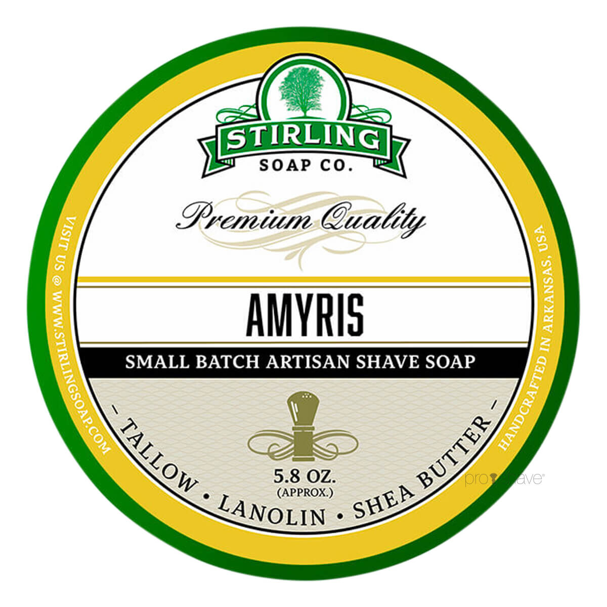 Stirling Soap Co. Barbersæbe, Amyris, 170 ml.