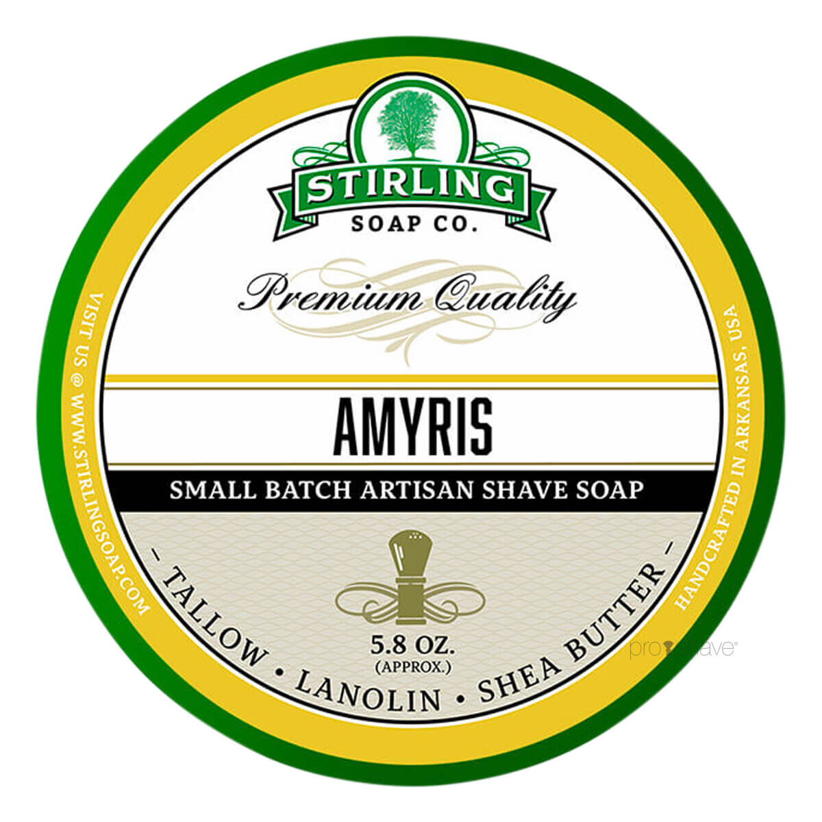 Se Stirling Soap Co. Barbersæbe, Amyris, 170 ml. hos Proshave