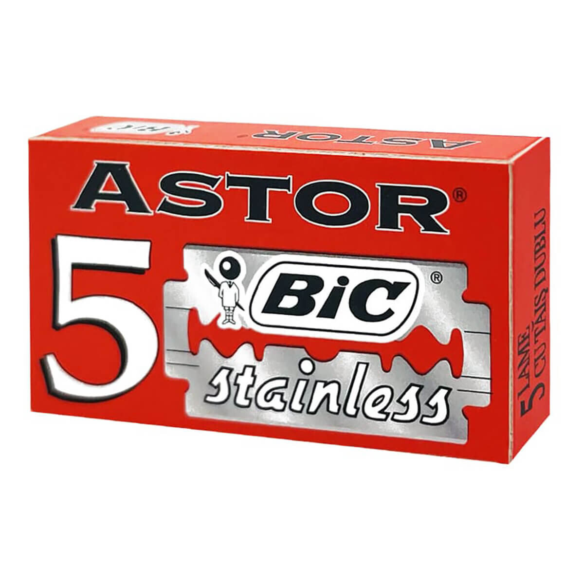 Astor Stainless DE-Barberblade, 2×5 stk. (10 stk.)
