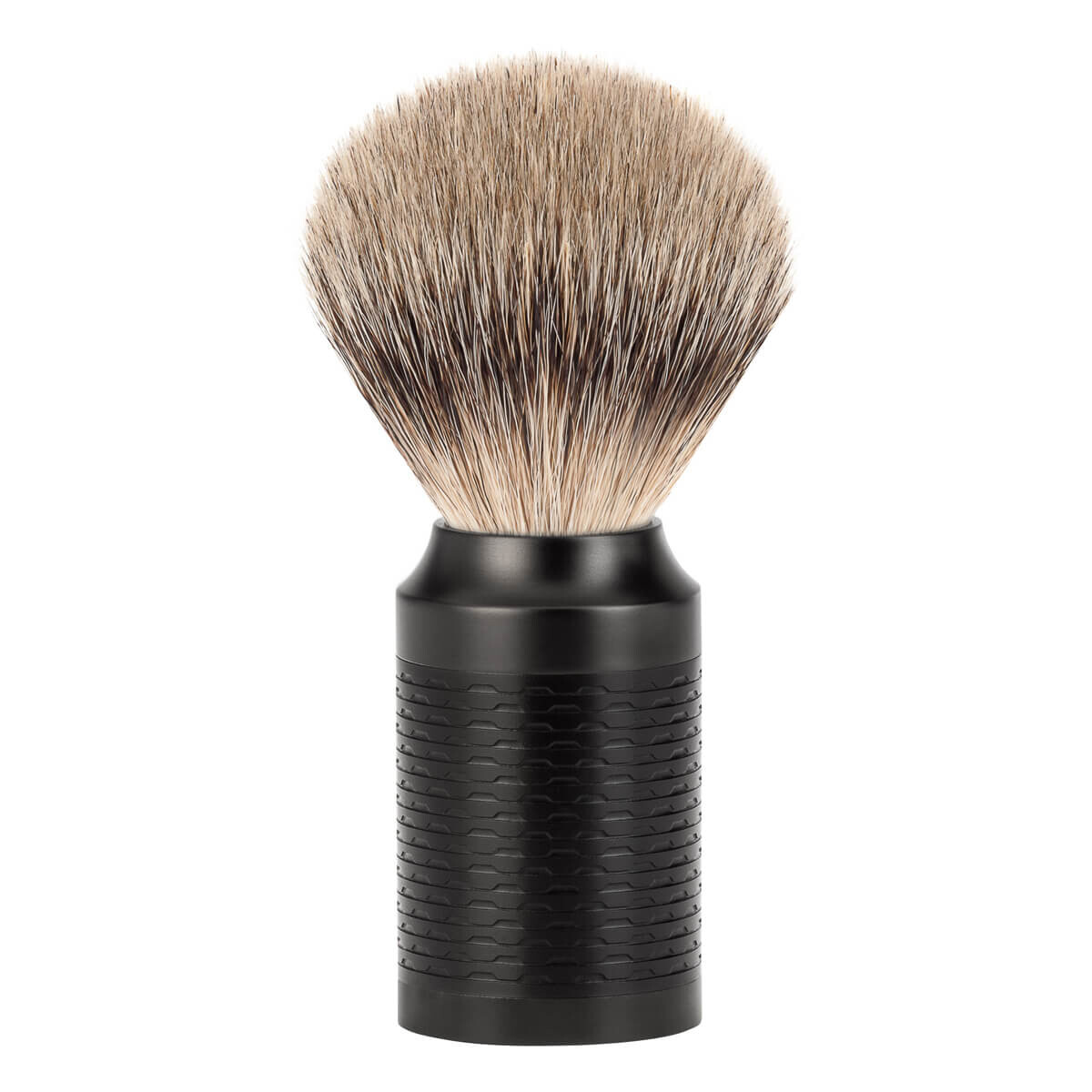 Mühle Rocca Silvertip Barberkost, Sort Rustfrit Stål (21 mm)