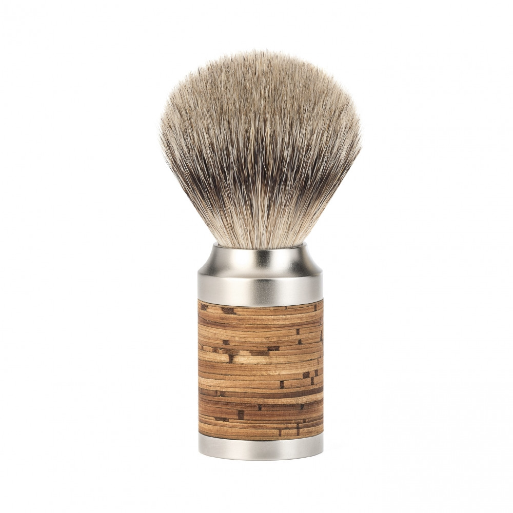 Se Mühle Silvertip Barberkost, 21 mm, Rocca, Rustfrit stål & Birkebark hos Proshave