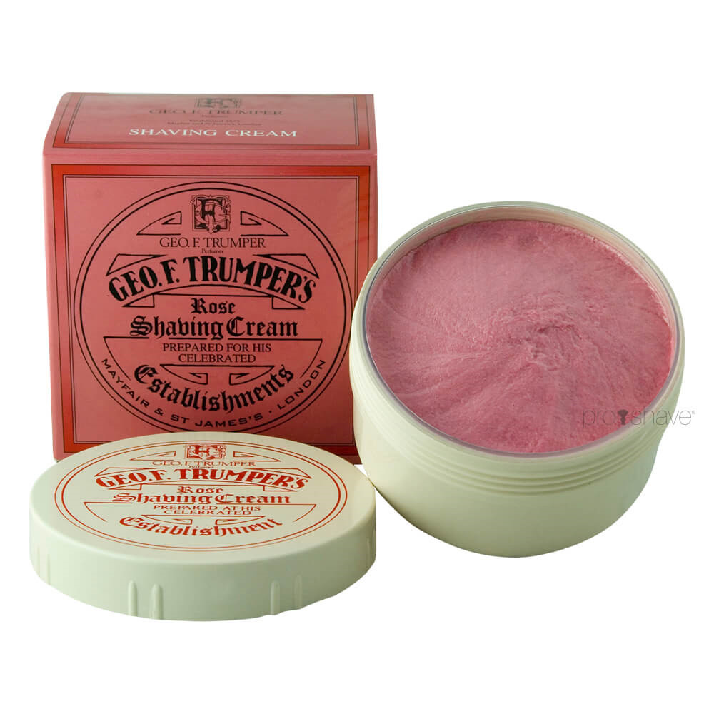 Billede af Geo F Trumper Barbercreme i skål, Rose, 200 gr.