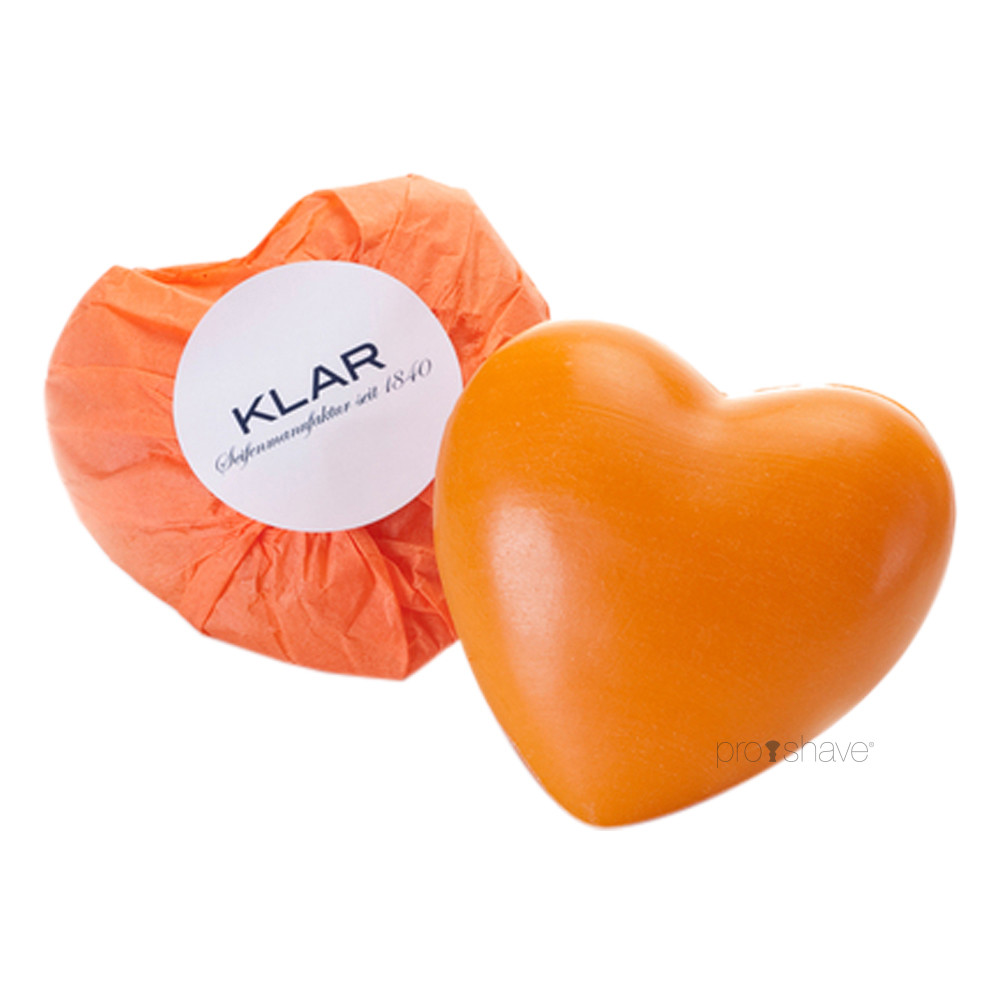 Klar Seifen Hjerteformet sæbe, Appelsin, 65 gr.
