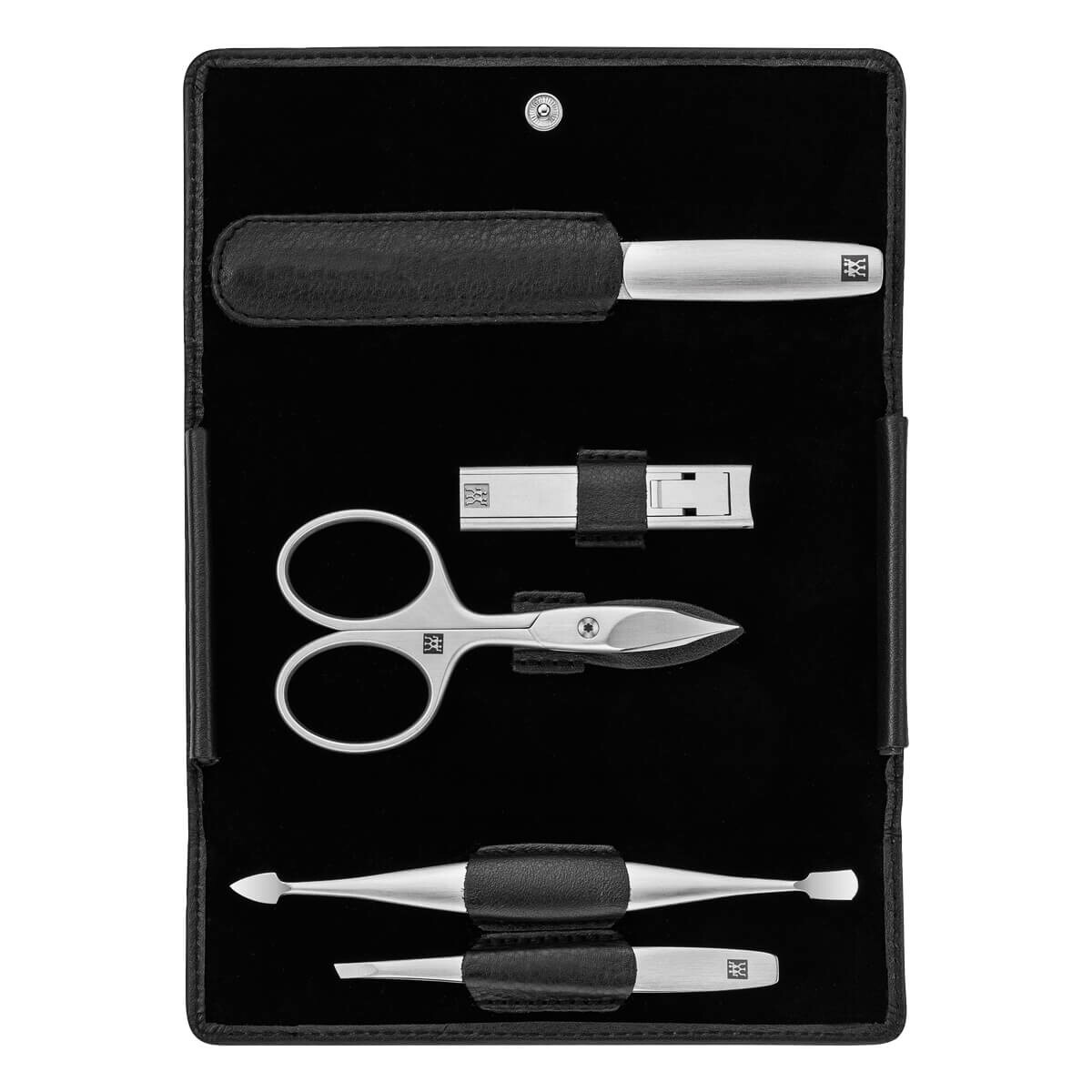 Zwilling Manicuresæt 5 Dele Klik Luk Etui Sort Læder