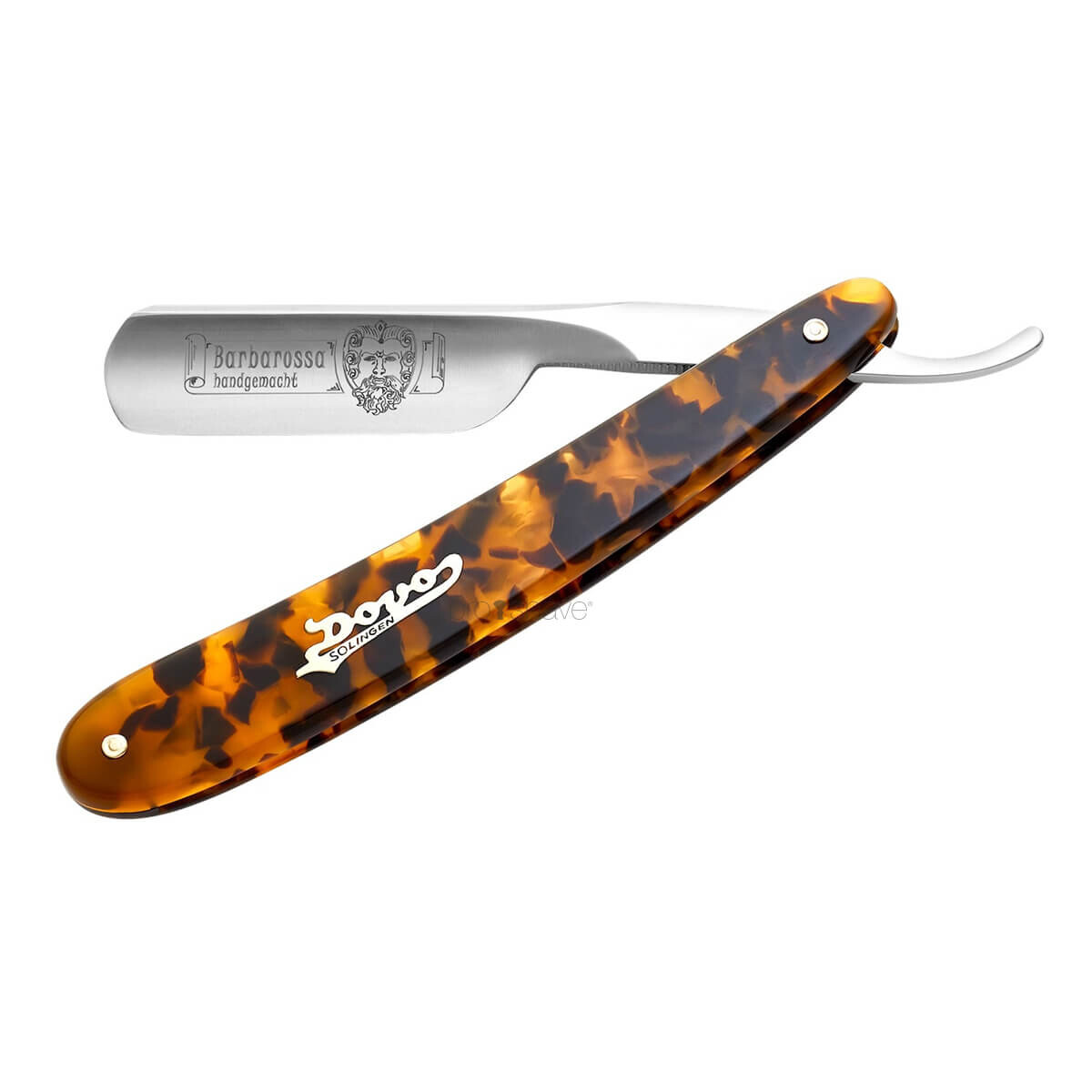 Billede af Dovo Straight Razor 5/8, Round nose, Barbarossa, Kort, Imit. skildpaddeskjold