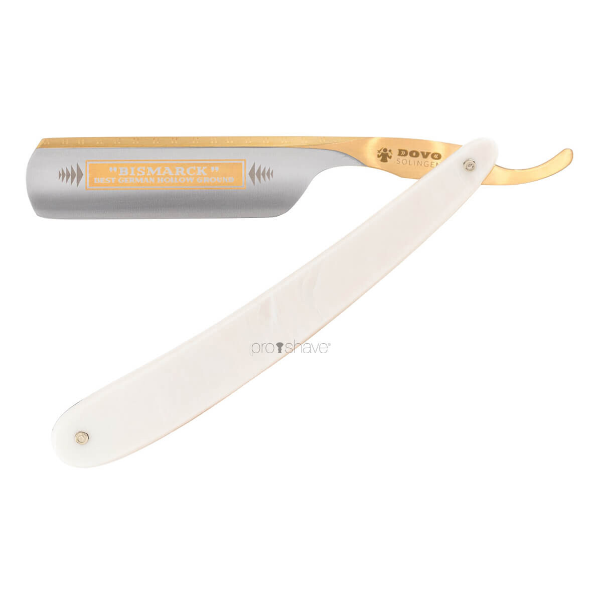 Billede af Dovo Straight Razor 6/8, Round nose, Bismarck, Perlemor